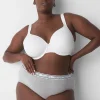 Brief Panties^Lane Bryant Cotton High-Leg Brief Panty With Wide Waistband Grey