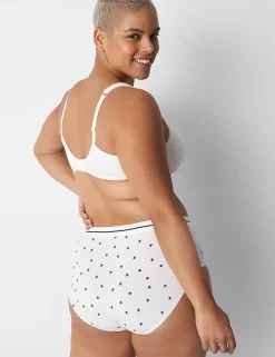 Brief Panties^Lane Bryant Cotton High-Leg Brief Panty With Wide Waistband Tiny Stars