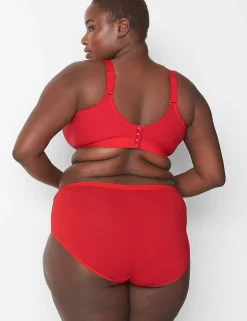 Brief Panties^Lane Bryant Cotton High-Leg Brief Panty With Lace Waist Adrenaline Rush