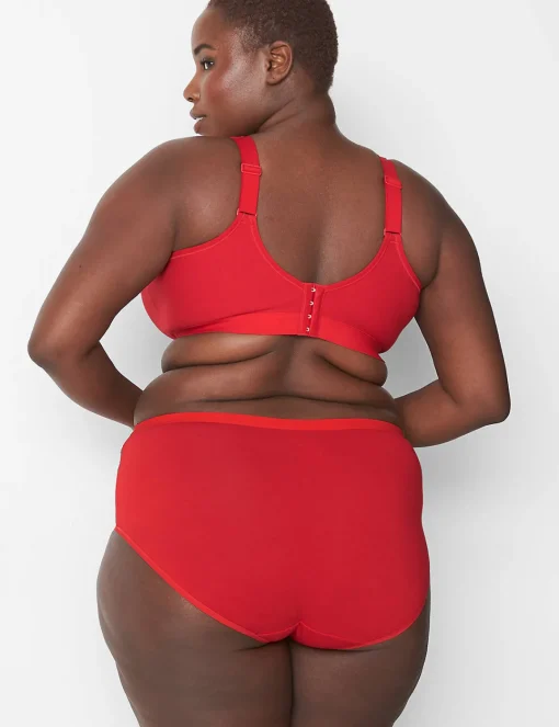 Brief Panties^Lane Bryant Cotton High-Leg Brief Panty With Lace Waist Adrenaline Rush