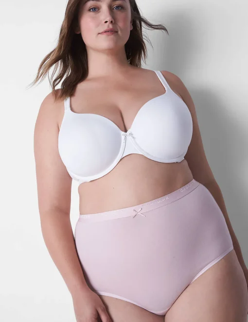 Brief Panties^Lane Bryant Cotton High-Waist Brief Panty Parisian Pink