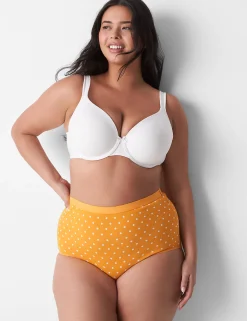 Brief Panties^Lane Bryant Cotton High-Waist Brief Panty Dot Artisans Gold