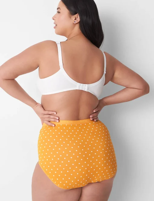 Brief Panties^Lane Bryant Cotton High-Waist Brief Panty Dot Artisans Gold