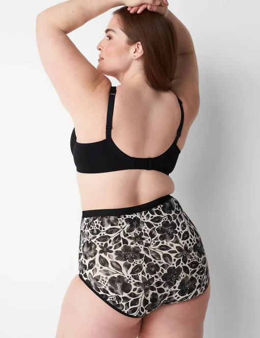 Brief Panties^Lane Bryant Cotton High-Waist Brief Panty With Wide Waistband Floral