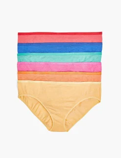 Hipster Panties^Lane Bryant Cotton Hipster Panty - 6 Pack Rainbow Pack