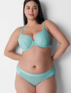 Hipster Panties^Lane Bryant Cotton Hipster Panty With Lace Aquifer