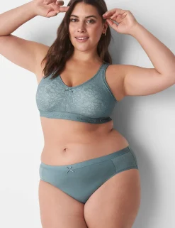 Hipster Panties^Lane Bryant Cotton Hipster Panty With Lace Lead