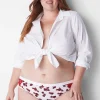 Hipster Panties^Lane Bryant Cotton Hipster Panty With Lace Mini Roses