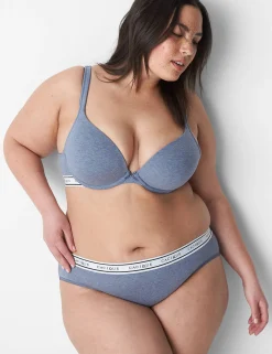 Hipster Panties^Lane Bryant Cotton Hipster Panty With Wide Waistband Grisaille Heather