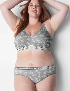 Hipster Panties^Lane Bryant Cotton Hipster Panty With Wide Waistband Floral Shadow