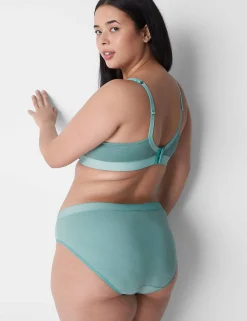 Hipster Panties^Lane Bryant Cotton Hipster Panty With Lace Aquifer