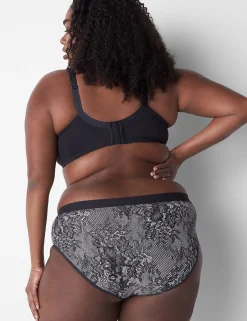 Hipster Panties^Lane Bryant Cotton Hipster Panty With Wide Waistband Parisian Pink Black Lace