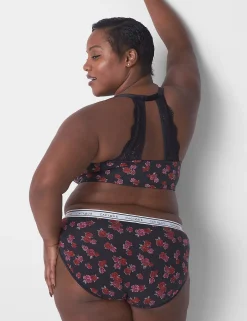 Hipster Panties^Lane Bryant Cotton Hipster Panty With Wide Waistband Mini Roses