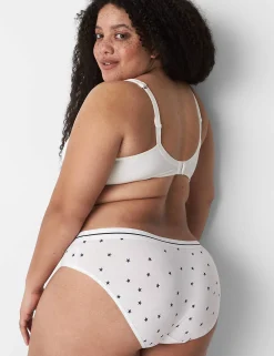 Hipster Panties^Lane Bryant Cotton Hipster Panty With Wide Waistband Tiny Stars