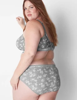 Hipster Panties^Lane Bryant Cotton Hipster Panty With Wide Waistband Floral Shadow