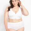 F To K Cups^Lane Bryant Cotton Lightly Lined No-Wire Full Coverage Bra Bright White