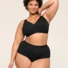 No-Wire Bras And Bralettes^Lane Bryant Cotton Lightly Lined No-Wire Full Coverage Bra Black