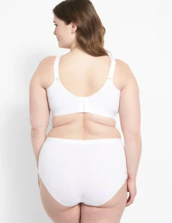 Full Coverage Bras^Lane Bryant Cotton Lightly Lined No-Wire Scoop Bra Bright White
