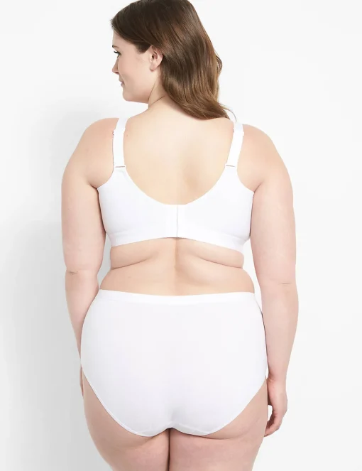 Full Coverage Bras^Lane Bryant Cotton Lightly Lined No-Wire Scoop Bra Bright White