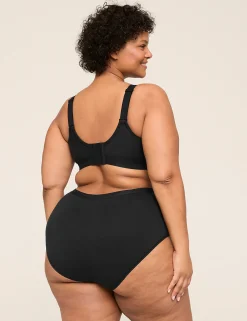 No-Wire Bras And Bralettes^Lane Bryant Cotton Lightly Lined No-Wire Full Coverage Bra Black