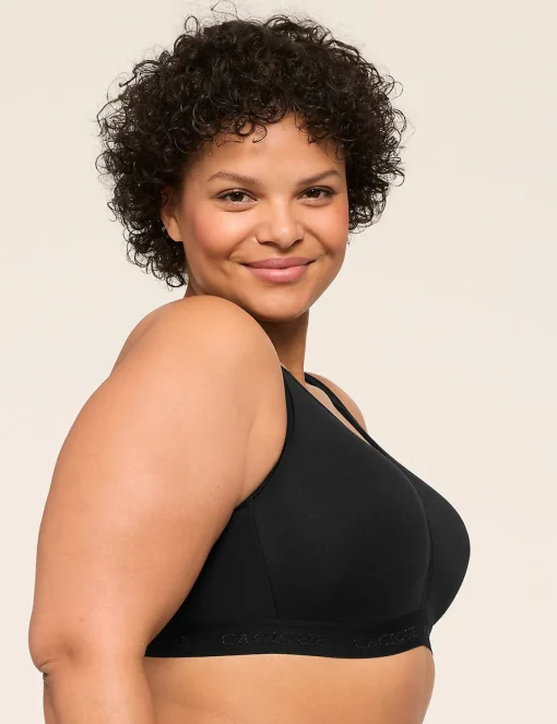 No-Wire Bras And Bralettes^Lane Bryant Cotton Lightly Lined No-Wire Full Coverage Bra Black