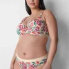 F To K Cups^Lane Bryant Cotton Lightly Lined T-Shirt Bra Blooms Sand Dollar