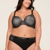 T-Shirt Bras^Lane Bryant Cotton Lightly Lined T-Shirt Bra With Lace Black
