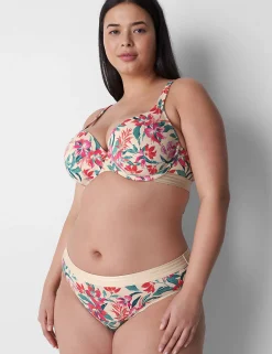 T-Shirt Bras^Lane Bryant Cotton Lightly Lined T-Shirt Bra Blooms Sand Dollar