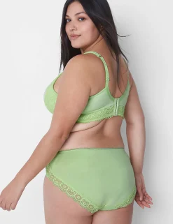 T-Shirt Bras^Lane Bryant Cotton Lightly Lined T-Shirt Bra Shadow Lime