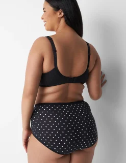 T-Shirt Bras^Lane Bryant Cotton Lightly Lined T-Shirt Bra With Lace Black