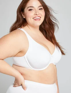 F To K Cups^Lane Bryant Cotton Unlined Full Coverage Bra Bright White