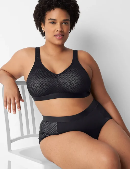 Full Coverage Bras^Lane Bryant Cotton Unlined Full Coverage No-Wire Bra Black