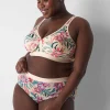 Full Coverage Bras^Lane Bryant Cotton Unlined No-Wire Bra Blooms Sand Dollar