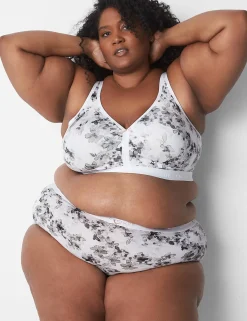 Full Coverage Bras^Lane Bryant Cotton Unlined No-Wire Bra Cascade Floral