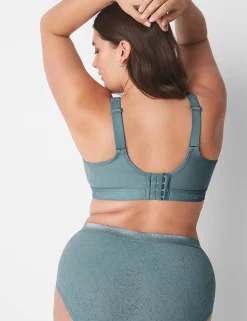 F To K Cups^Lane Bryant Cotton Unlined No-Wire Bra With Lace Lead