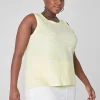 Knit Tops^Lane Bryant Crew-Neck Tank Pale Lime Yellow