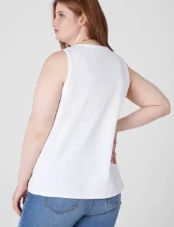 Knit Tops^Lane Bryant Crew-Neck Tank White