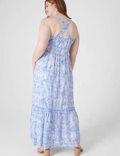 Casual^Lane Bryant Criss-Cross Strap Maxi Dress Maisy Ikat