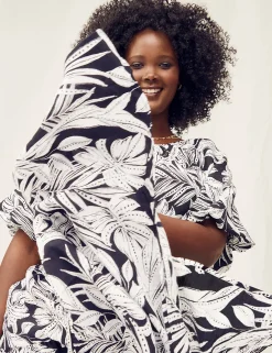 Shirts & Blouses^Lane Bryant Crop Balloon-Sleeve Top Maui Leaves