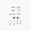 Earrings^Lane Bryant Crystal Yellow Earrings 9 Pack Gold Tone