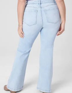 Wide Leg & Flare Jeans^Lane Bryant Curvy Fit Body Icon Flare Jean Light Denim