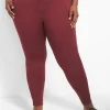 Slim^Lane Bryant Curvy Fit 5-Pocket Sateen Skinny Pant Maroon Banner