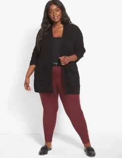 Slim^Lane Bryant Curvy Fit 5-Pocket Sateen Skinny Pant Maroon Banner