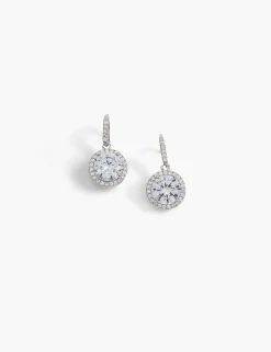 Earrings^Lane Bryant Cz Round Drop: :Onesz Silver