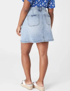 Skirts^Lane Bryant Denim Mini Skirt Light Denim