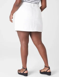 Skirts^Lane Bryant Denim Mini Skirt White