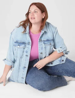 Jean Jackets^Lane Bryant Denim Trucker Jacket Medium Denim