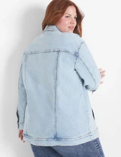 Jean Jackets^Lane Bryant Denim Trucker Jacket Medium Denim