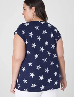 The Tee Shop^Lane Bryant Dolman Cap-Sleeve Crew-Neck Tee Star