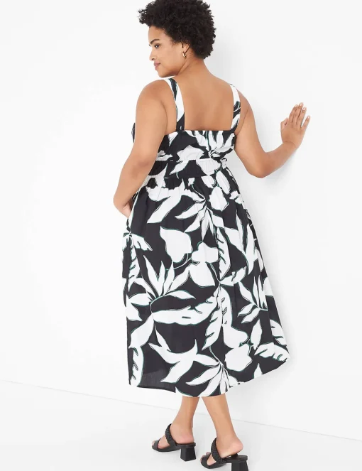 Maxi & Midi^Lane Bryant Double Elastic-Waist Maxi Dress Maluku Leaves